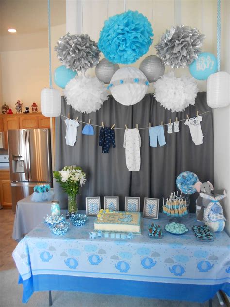 √ Baby Boy Baby Shower Table Decorations