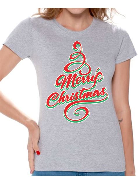 Clothing Womens Clothing T Shirts Flying Santa Tee Christmas Shirts Womens Christmas Shirt