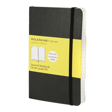 Moleskine Notebook A5 Squared Mgummiband Soft Black Uk