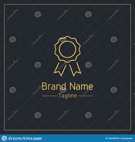 Rosette Golden Elegant Logo Stock Illustration Illustration Of Award