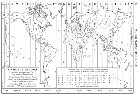 Time Zone Map World Time Zones Illustrated Map