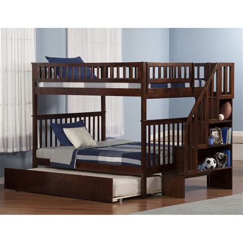 Bunk beds with trundles for an extra bed. Atlantic Furniture Woodland Full over Full Bunk Bed with ...