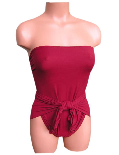 Sizeless Extra Small Bathing Suit Wrap Around Swimsuit Solid
