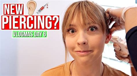 Getting My Ear Pierced Vlogmas Day 6 Youtube
