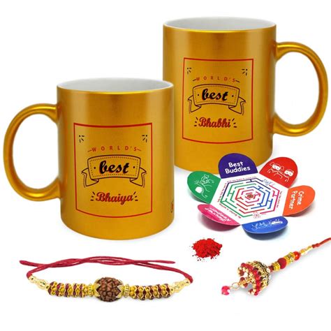 Buy Indigifts Rakhi Gift For Brother And Bhabhi World S Best Bhaiya