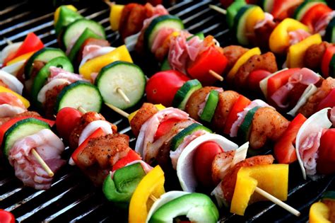 Kebabs On Skewers Royalty Free Stock Photo