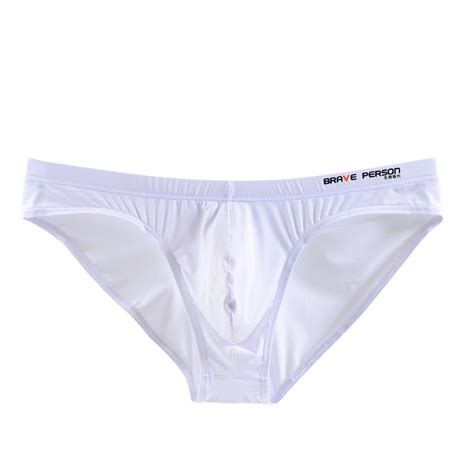 Br1129 Mens Underwear Wholesale Brave Person Ice Silk Low Rise Pouch Briefs Underpants Panties