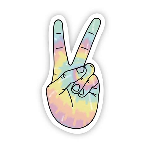Peace Sign Tie Dye Aesthetic Sticker – Big Moods