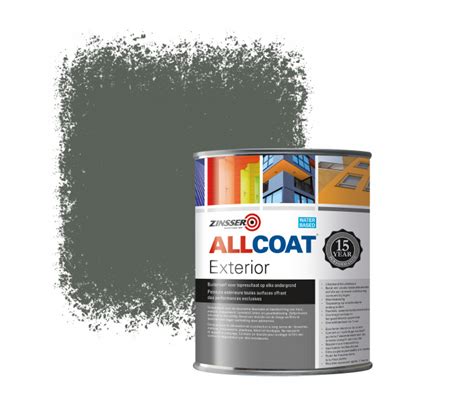 Zinsser Allcoat Exterior Wall Paint Ral 7010 Tarpaulin Grey 1 Liter