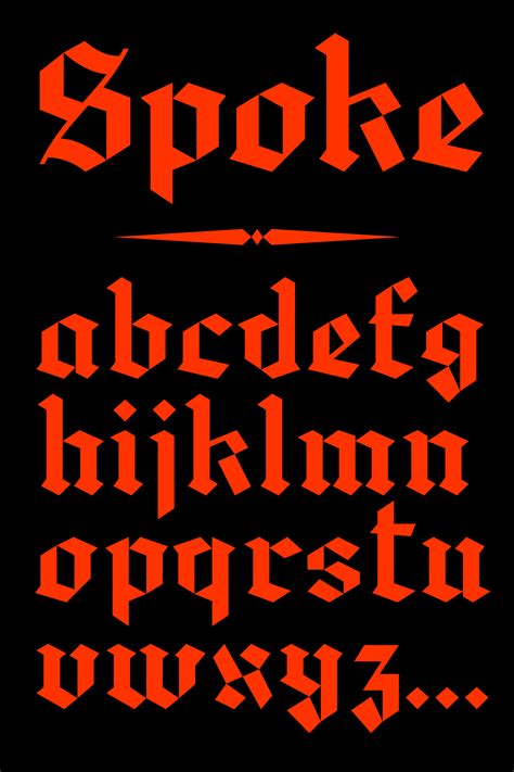 Spoke Blackletter Typeface Typeface Black Letter Typography