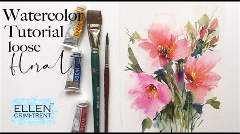 Watercolor Tutorial For Beginners Loose Floral Using Only 3 Colors
