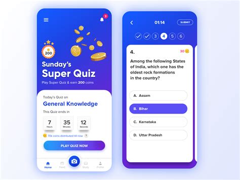 Quiz Super Quiz By Shubham Verma Quiz Design Web Design App Ui