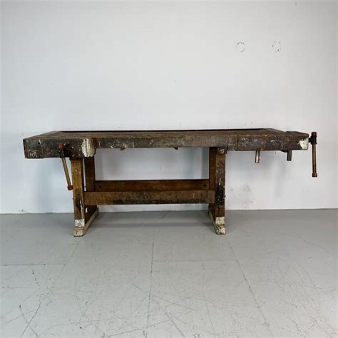 Large 1930s Vintage Industrial Workbench For Sale At Pamono