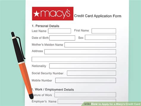 If you don't have any credit established, you have better chances of approval although some store credit cards (mainly instant approval cards) can only be used in that particular store, there are store cards with the visa. How to Apply for a Macy's Credit Card: 13 Steps (with Pictures)