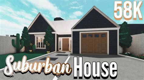 58k One Story Suburban House Bloxburg Youtube