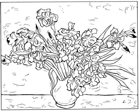 Desenhos De Irises Vincent Van Gogh Para Colorir E Imprimir The Best