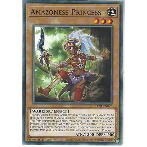 Yu Gi Oh Trading Card Game Lds1 En022 Amazoness Princess 1st Edition Common Card Trading