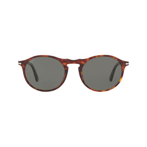 Mens Round Sunglasses Havana Gray 51 21 145 Persol Touch Of