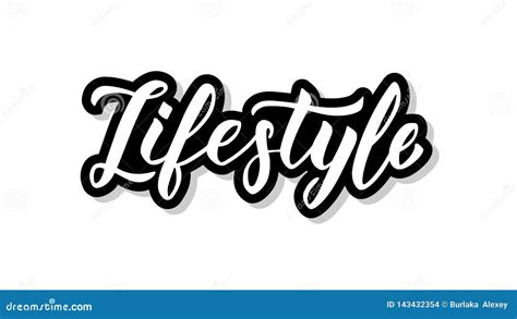 Lifestyle Calligraphy Template Text For Your Design Illustration