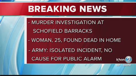 25 year old woman found dead in home on schofield barracks youtube