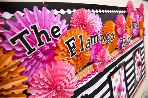 Flamingo Themed Bulletin Board Flamingo Theme Birthday Bulletin Boards Ocean Theme Classroom