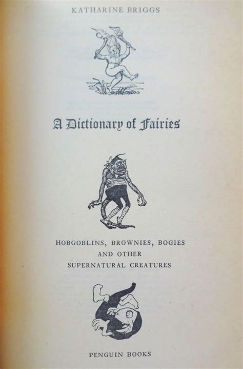 A Dictionary Of Fairies Hobgoblins Brownies Bogies And Etsy Sweden