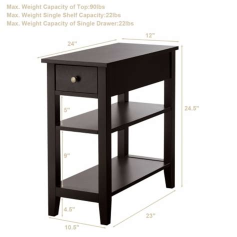 Gymax Set Of 2 3 Tier Nightstand Bedside Side End Table Wdouble