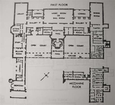 1st Floor Oheka Architectural Floor Plans Mansions
