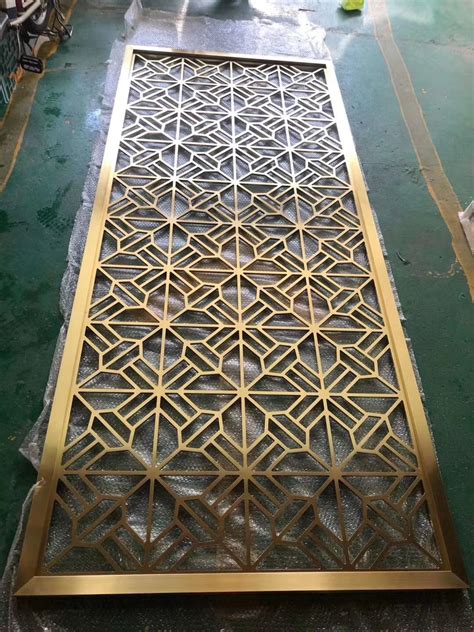 Metal Decoration Partition Brass Color Laser Cutting Technology