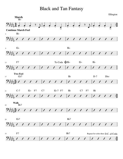 Black And Tan Fantasy Sheet Music For Piano Download Free In Pdf Or Midi