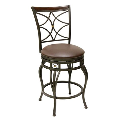 Oil Rubbed Bronze Counter Height Upholstered Swivel Bar Stool At
