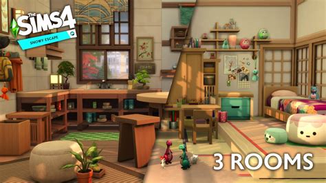 3 Snowy Escape Themed Rooms Kitchen Kids Room Garden The Sims 4
