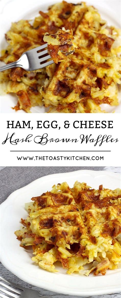They are deliciously crispy on the outside and creamy on the inside. Ham, Egg, and Cheese Hash Brown Waffles by The Toasty ...