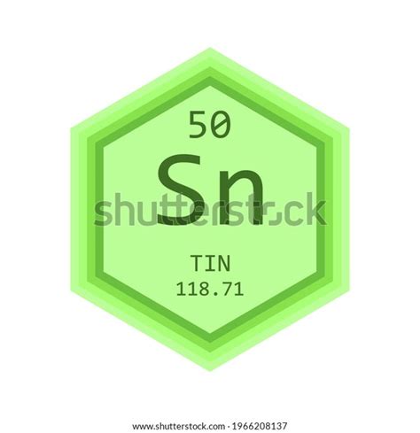 Sn Tin Chemical Element Periodic Table Stock Vector Royalty Free