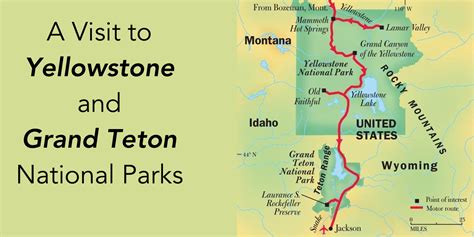map of yellowstone and grand tetons world map