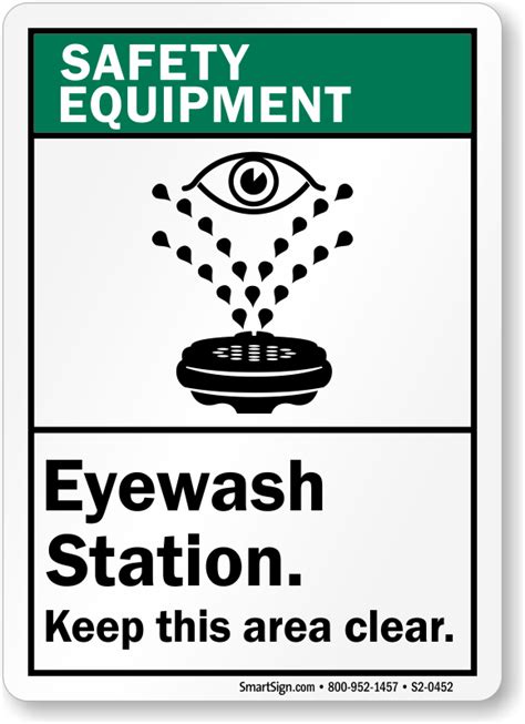 Eye Wash Station Signs Emergency Eyewash Station Signs
