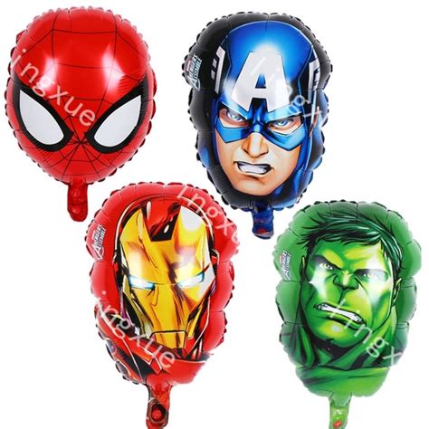 Mixed 30pcs Avengers Foil Balloons Super Hero Hulk Man Captain America