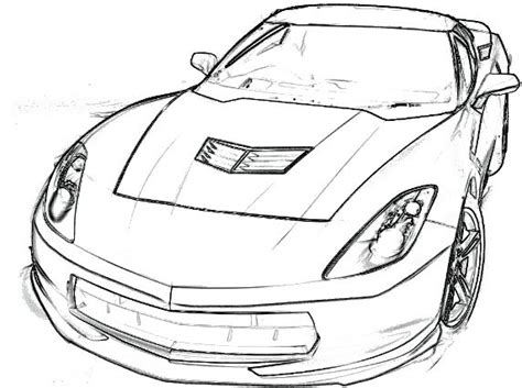 If you want more quality coloring pictures, please select the large size button. Corvette Stingray Coloring Page - Corvette car coloring ...
