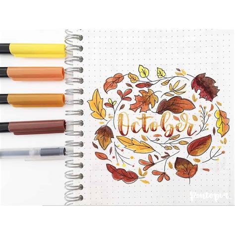 33 Awesome October Bullet Journal Cover Spreads My Inner Creative