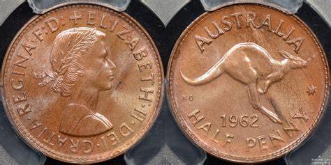 Australia 1962y Half Penny Coins Australiancoins Penny Copper