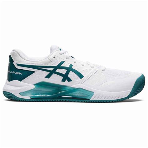 Zapatillas Asics Gel Challenger 13 Clay Whitevelvet Pine Padel Tenis