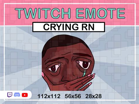 Digital Crying Emote Funny Twitch Emote Custom Meme Emotes For Twitch
