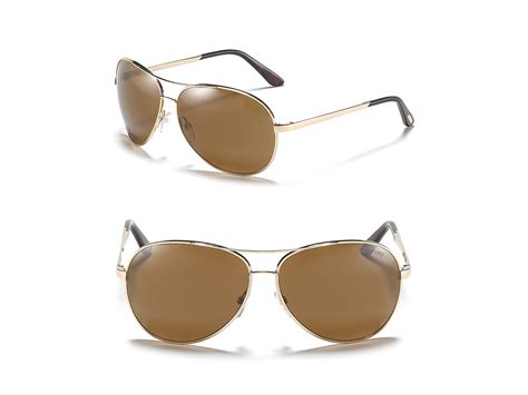 Tom Ford Charles Polarized Sunglasses In Gold Shiny Rose Gold Lyst