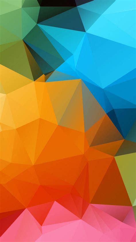 Download Colorful Polygons Original Iphone 4 Wallpaper