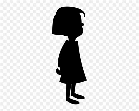 Little Girl Clipart Shadow Cartoon Girl And Boy Clipart Transparent