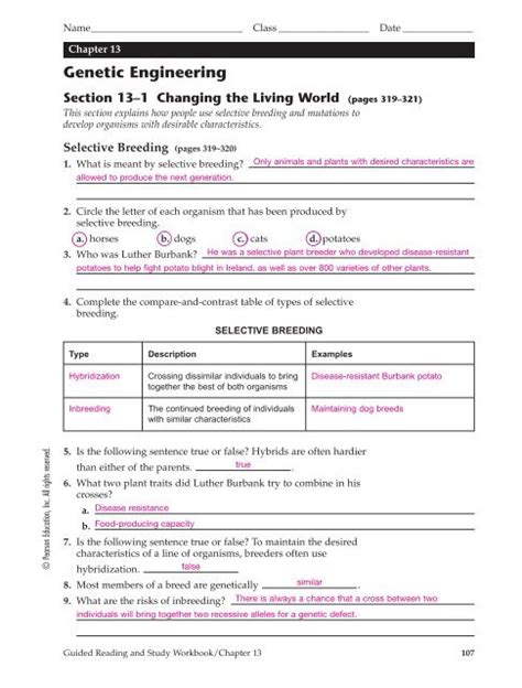 Chapter 13 Section 2 Dna Technology Study Guide Answers Technology