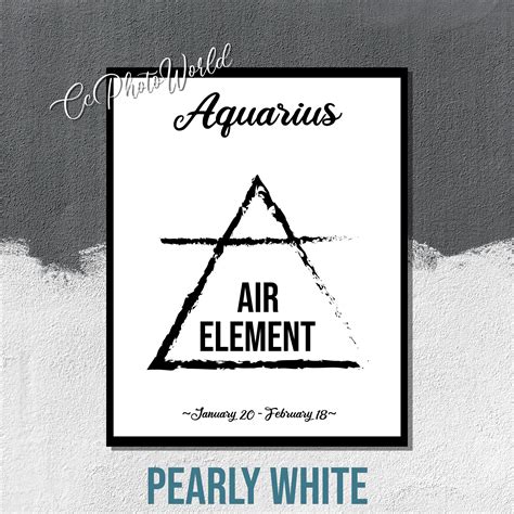 Aquarius Element Horoscope Wall Art Zodiac Poster T Etsy