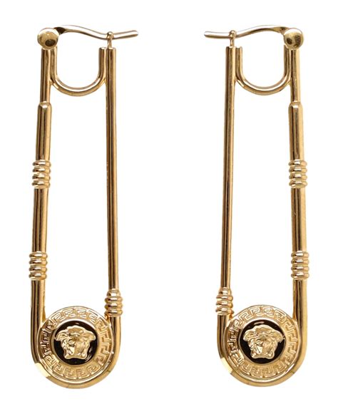 Versace Safety Pin Earrings Italist