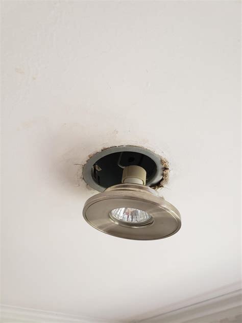 Electrical How To Attach Recessed Light Fixture Flat To Ceiling