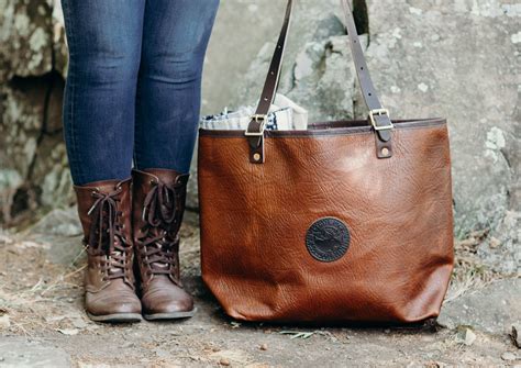 The Duluth Pack Bison Leather Market Tote Made In